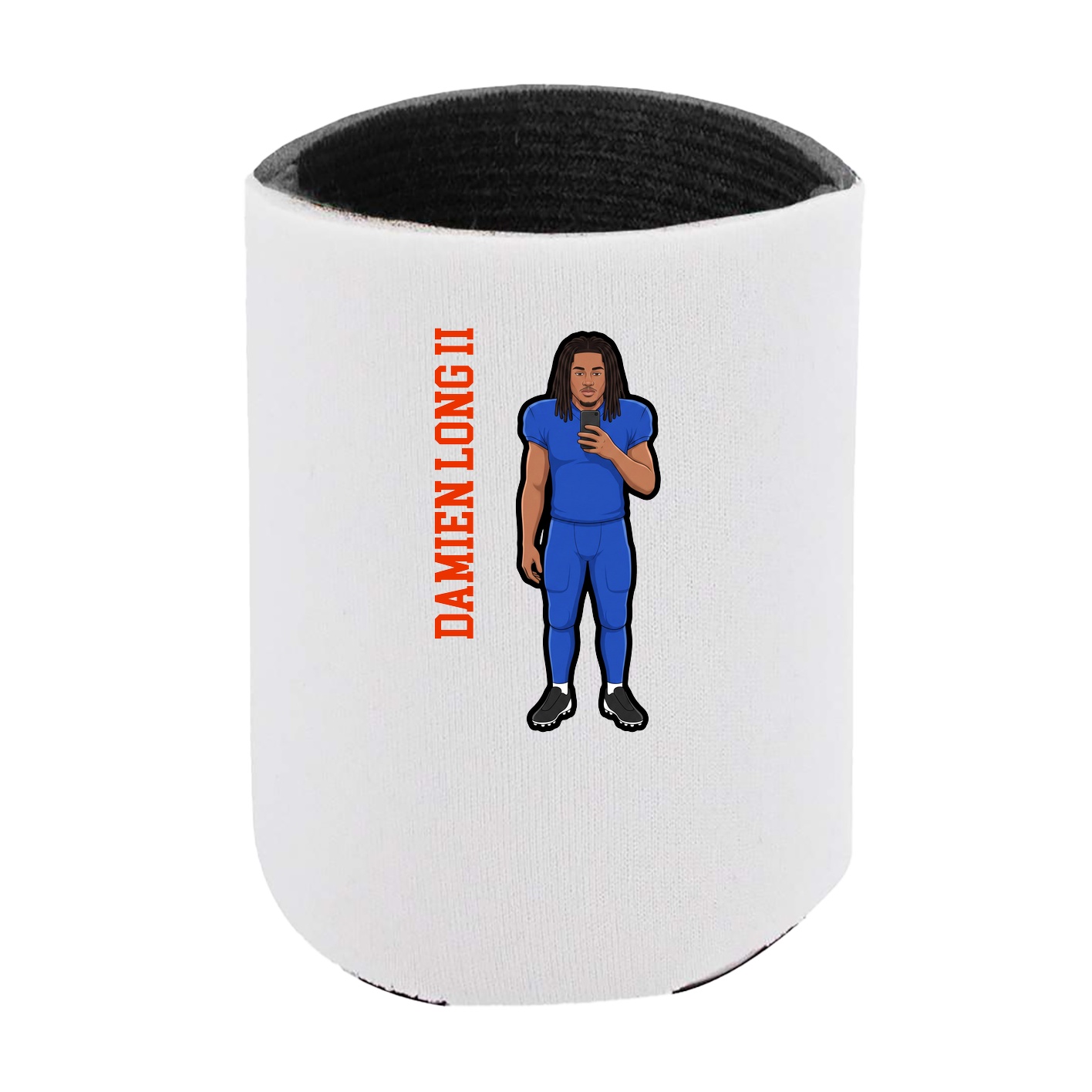 Can Holder — Name Vertical in White