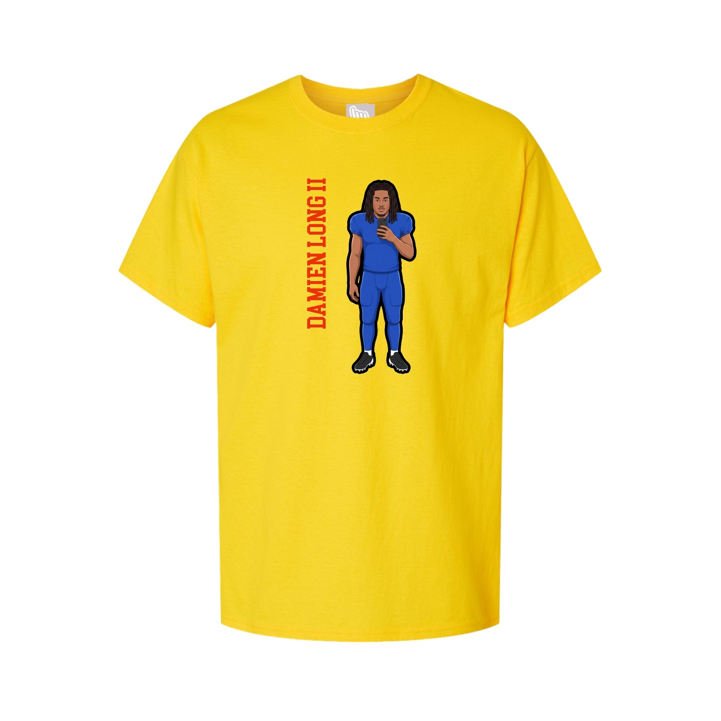 Youth Tee — Name Vertical in Gold