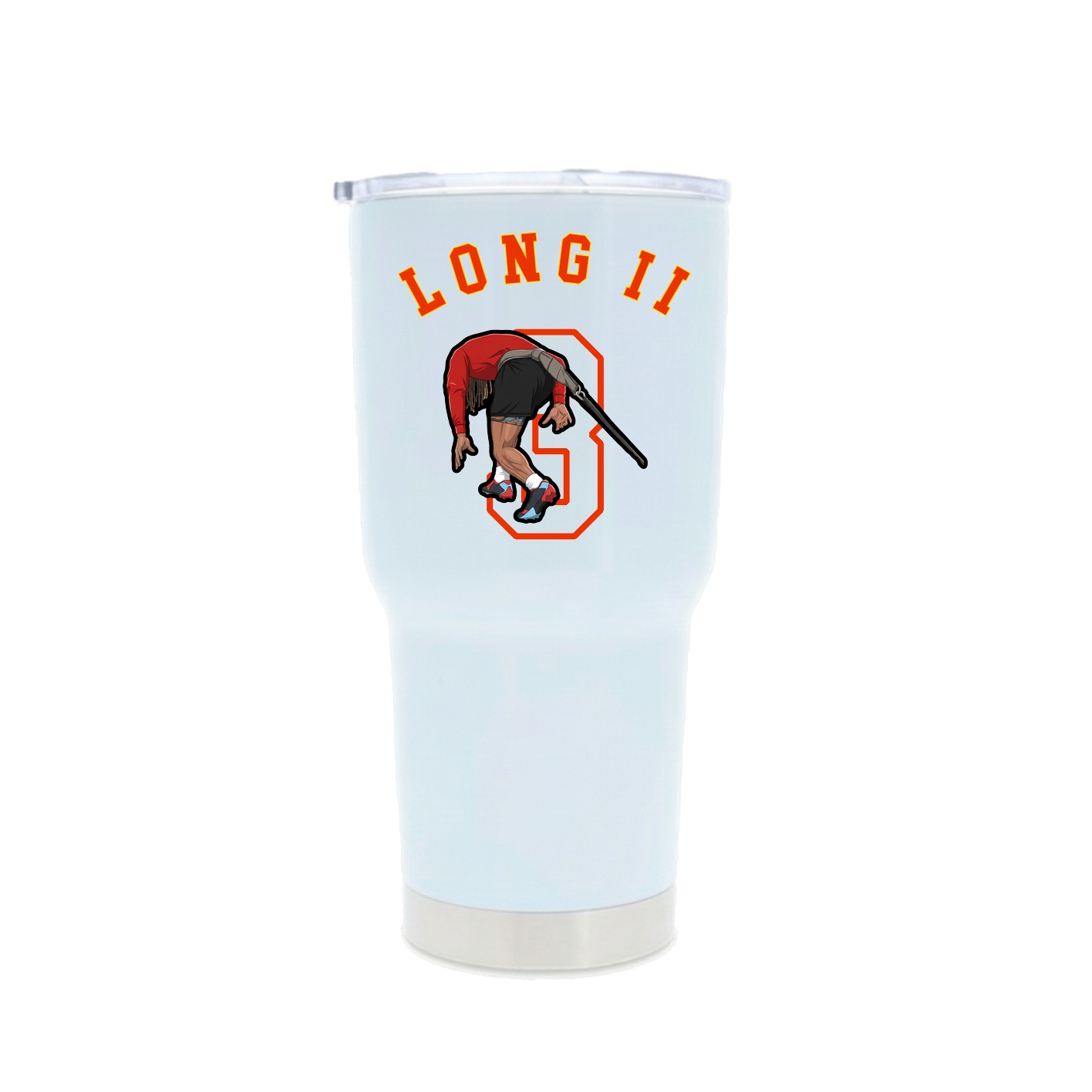 30oz Stainless Steel Tumbler — Shirsey Arch in White