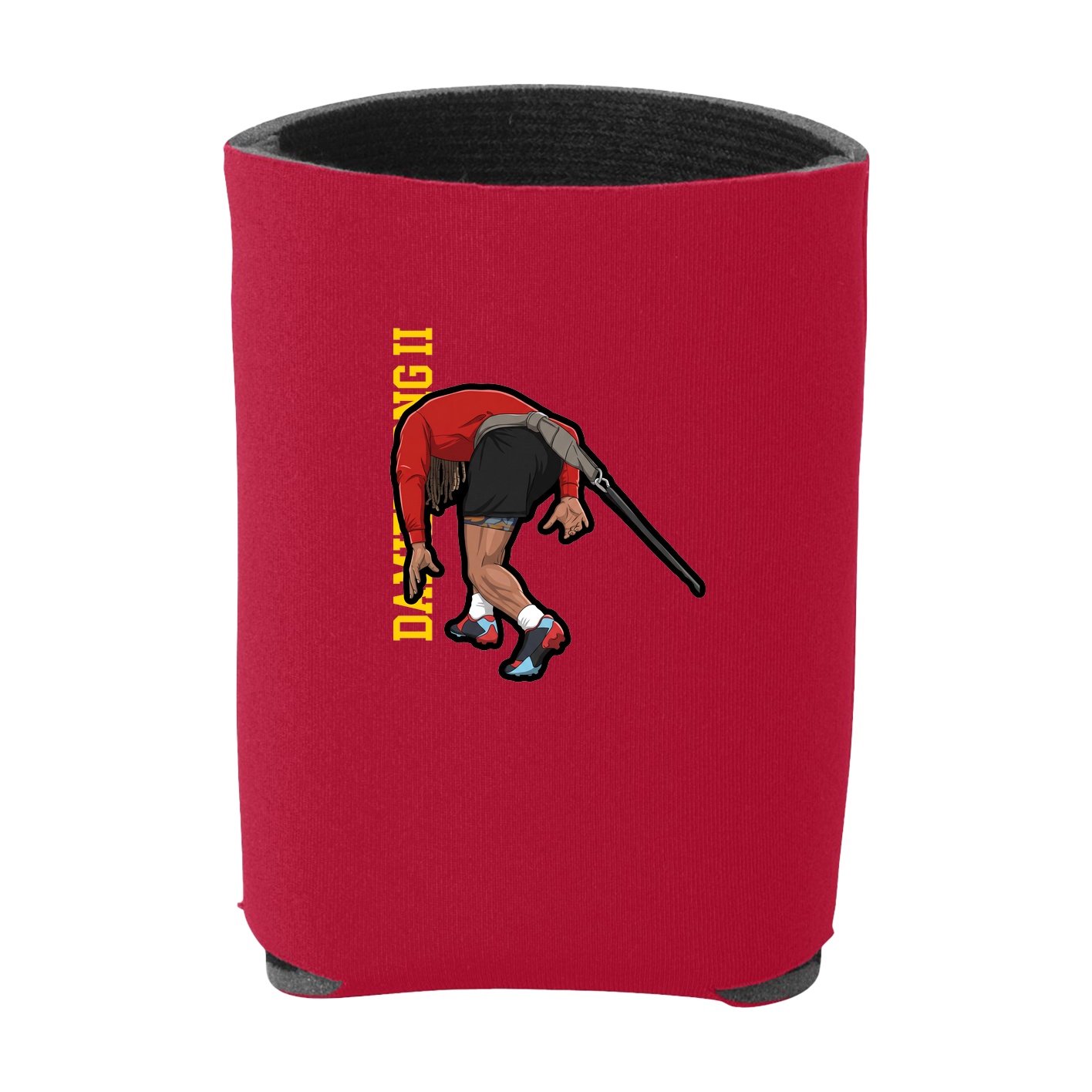 Can Holder — Name Vertical in Red