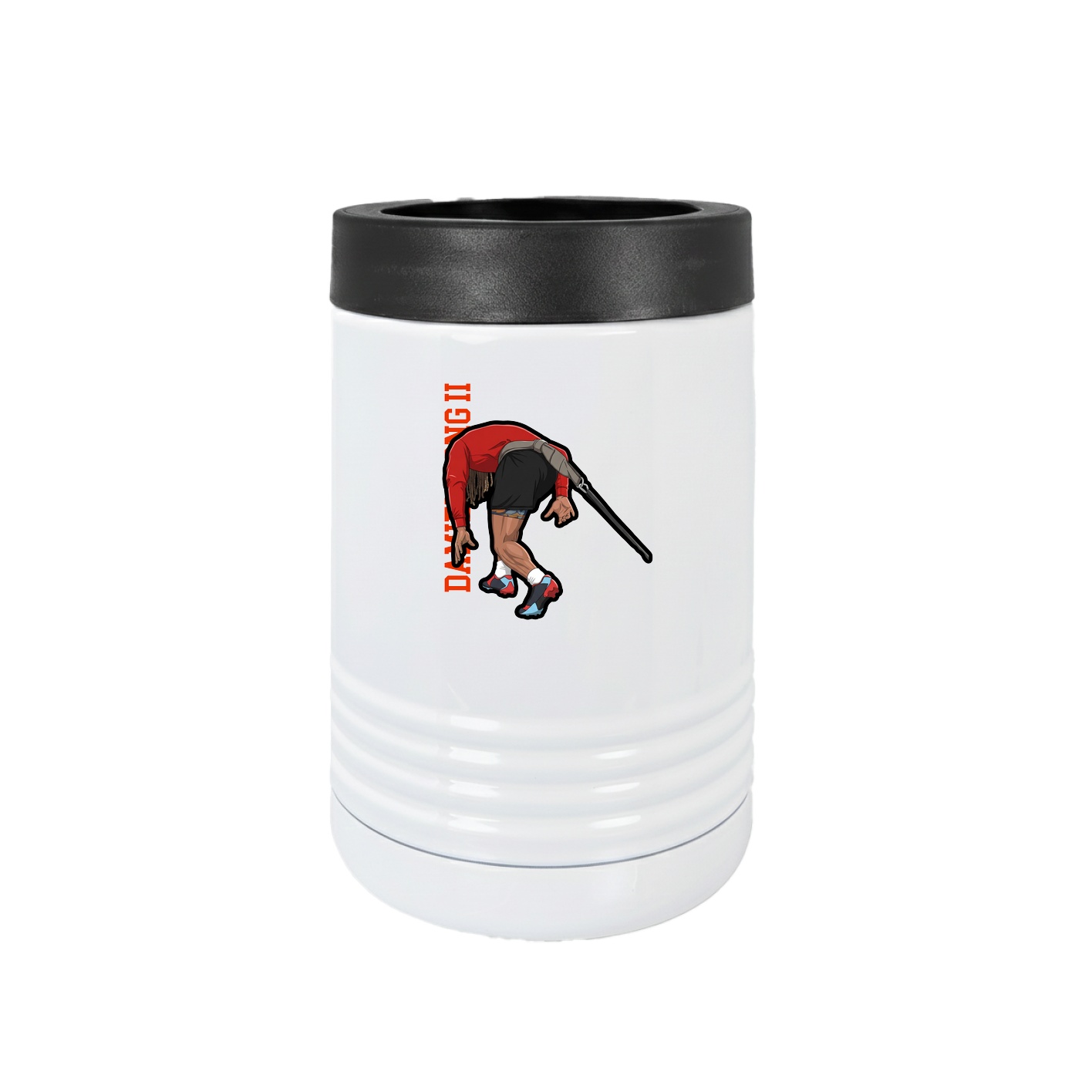 Beverage Holder — Name Vertical in White