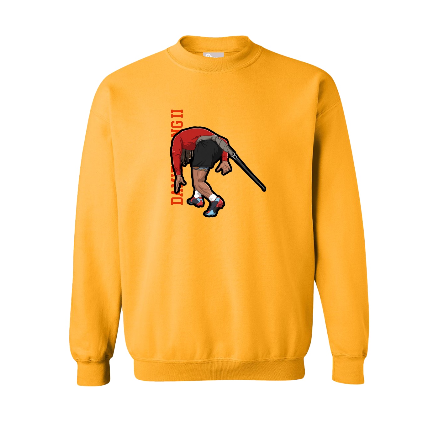 Fleece Crew — Name Vertical in Gold