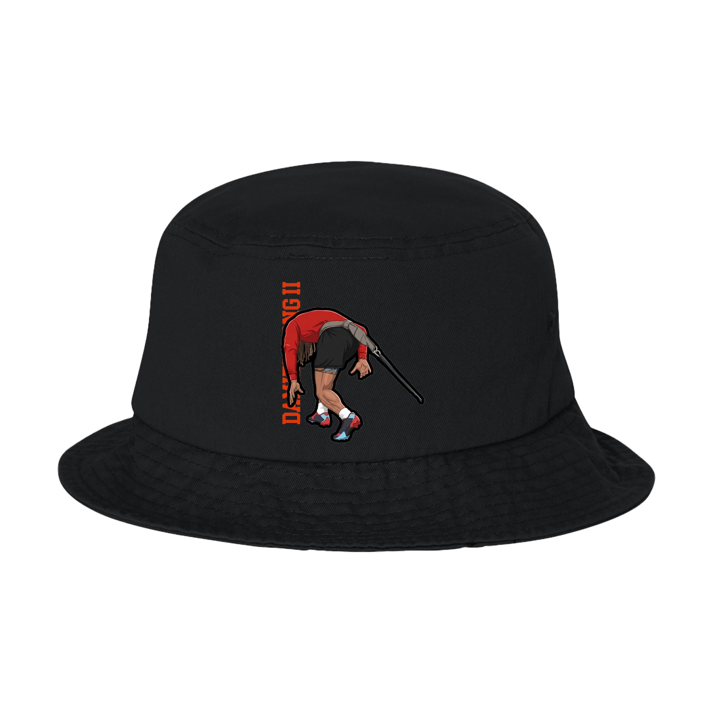 Bucket Cap — Name Vertical in Black