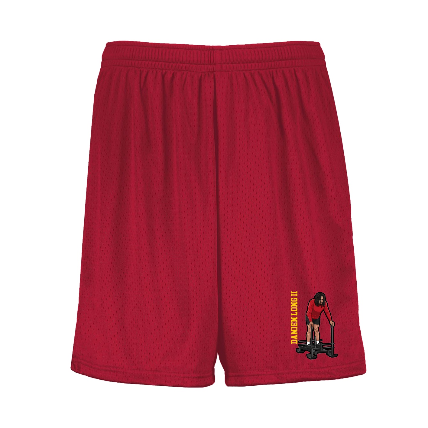 Shorts — Name Vertical in Red