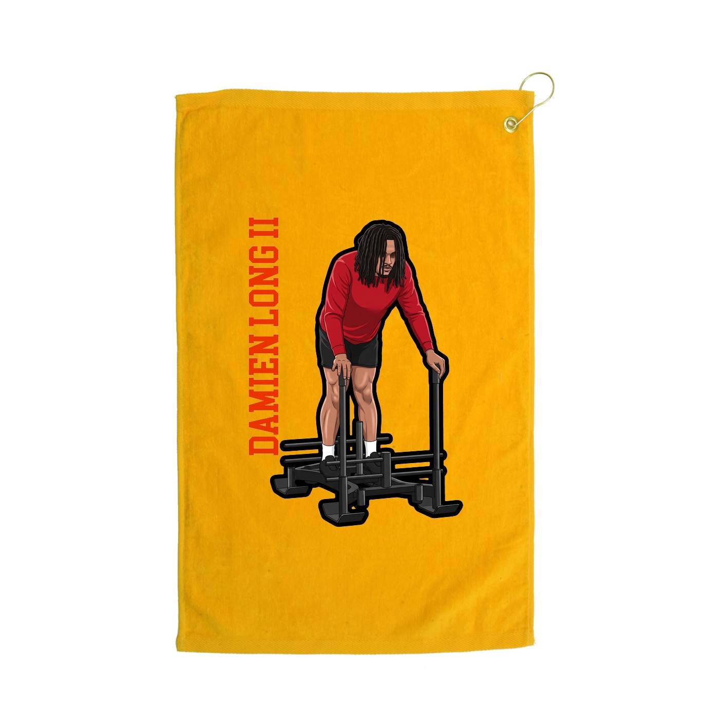 Golf Towel — Name Vertical in Gold