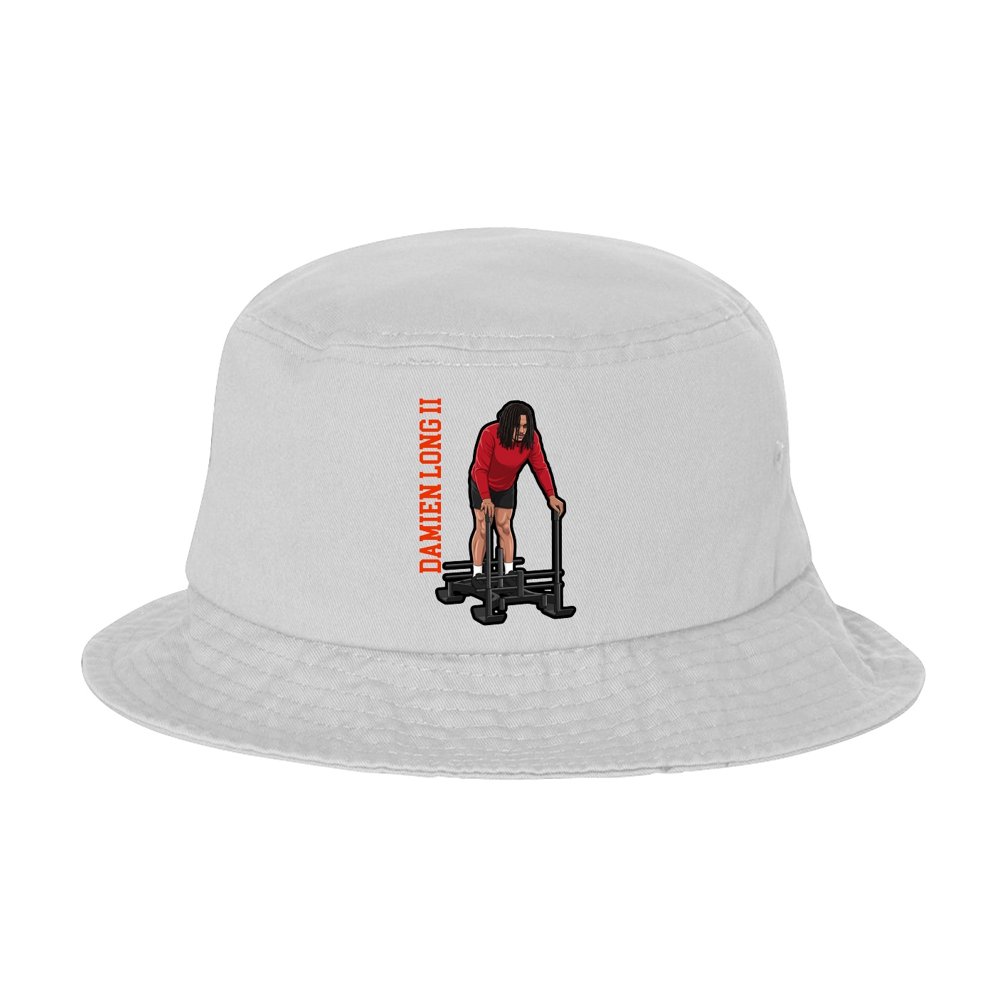 Bucket Cap — Name Vertical in White