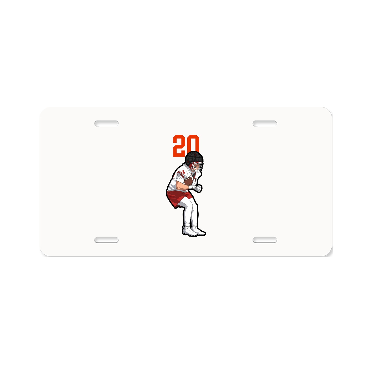 License Plate — Number Top in Classic