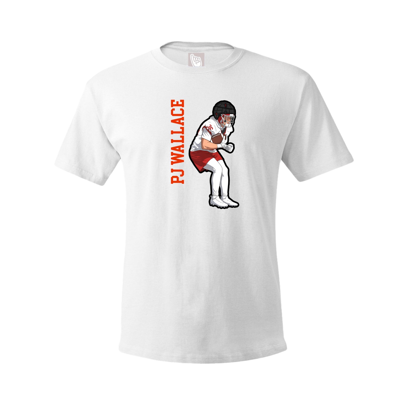 Youth Tee — Name Vertical in White