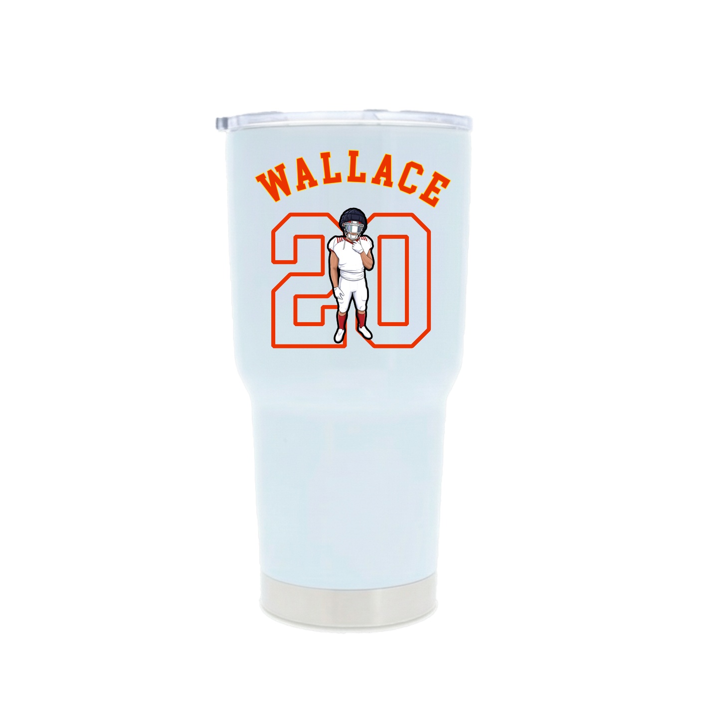 30oz Stainless Steel Tumbler — Shirsey Arch in White