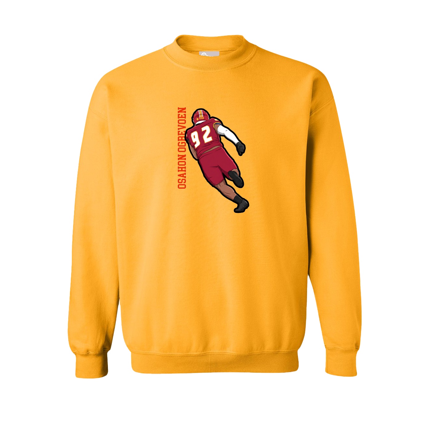 Fleece Crew — Name Vertical in Gold