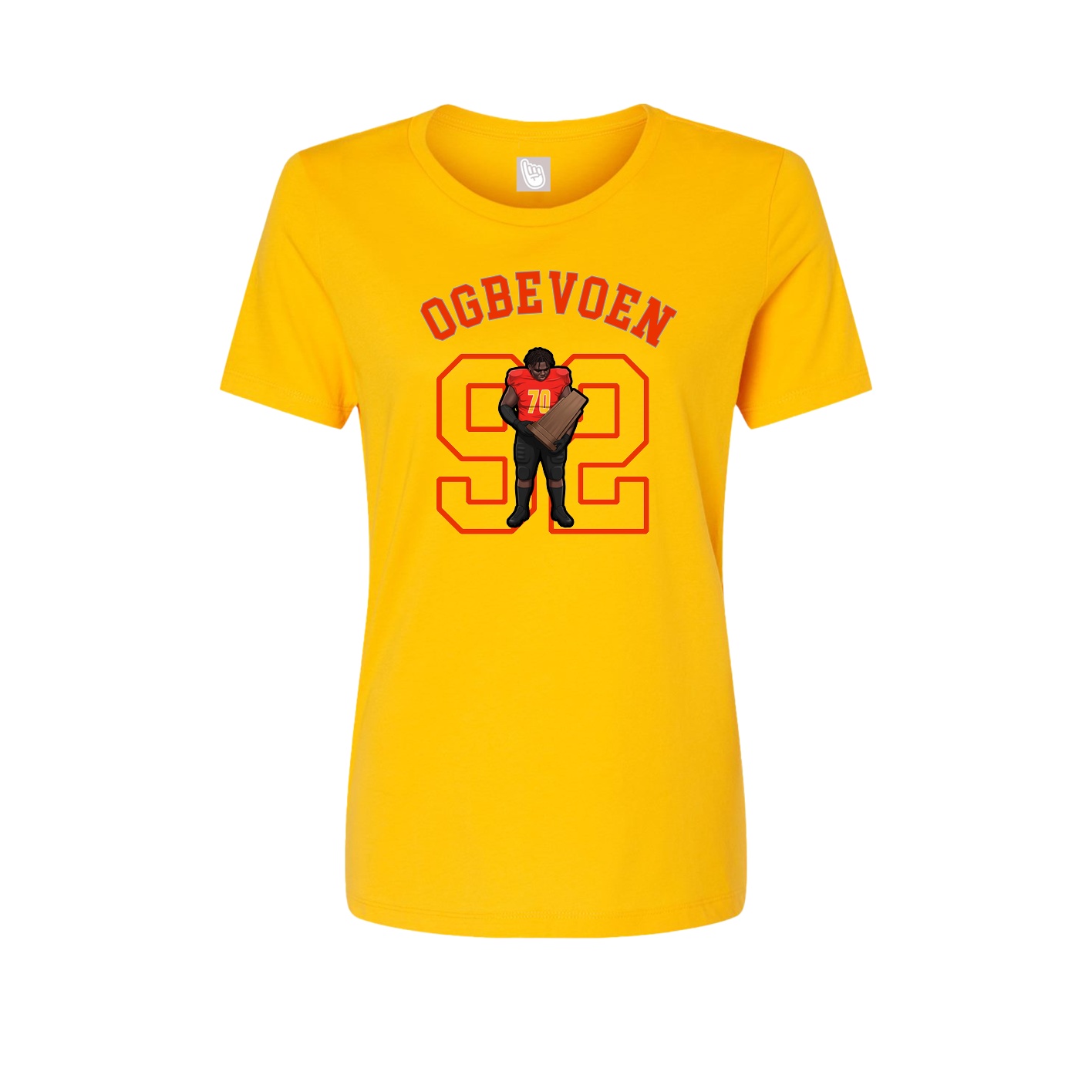 Fitted Women's Tee — Shirsey Arch in Gold