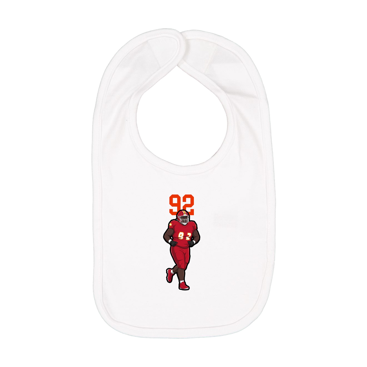 Infant Bib — Number Top in White