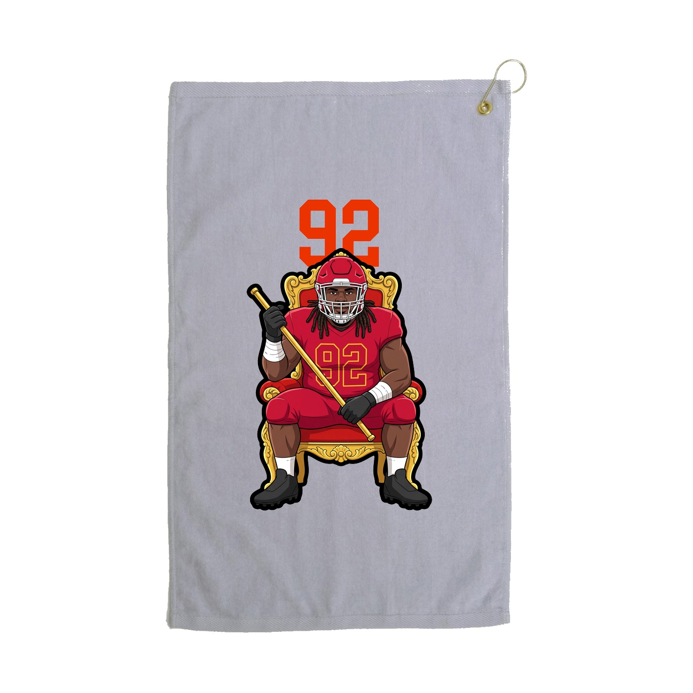 Golf Towel — Number Top in Grey