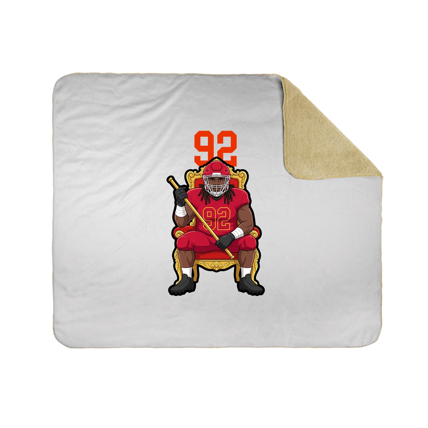 Throw Blanket — Number Top in White