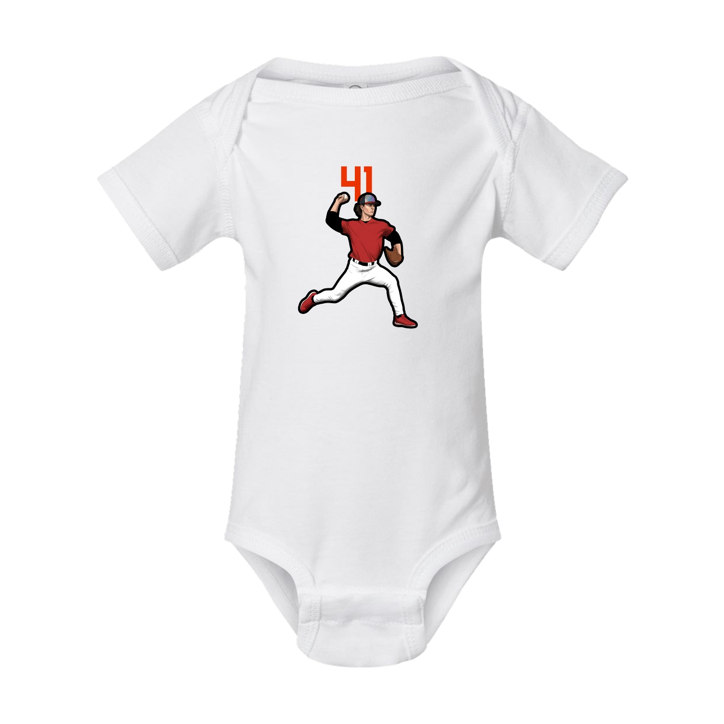 Baby Onesie — Number Top in White