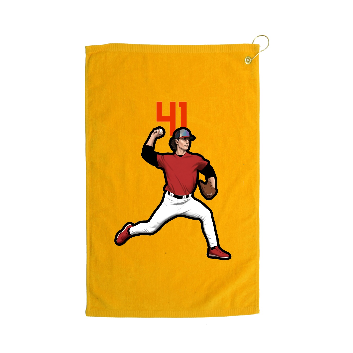 Golf Towel — Number Top in Gold