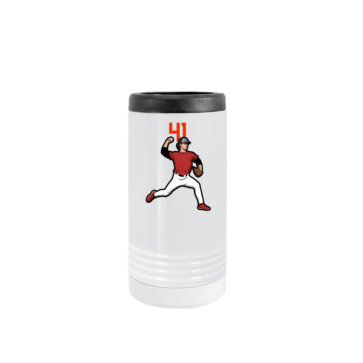 Slim Beverage Holder — Number Top in White