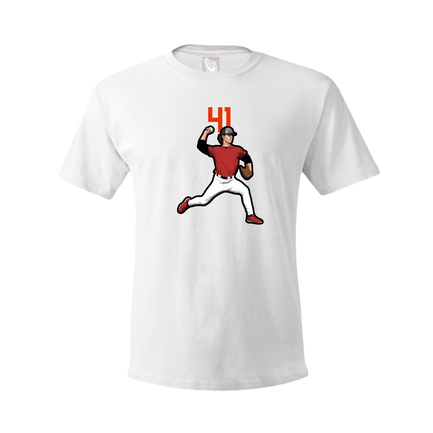 Youth Tee — Number Top in White