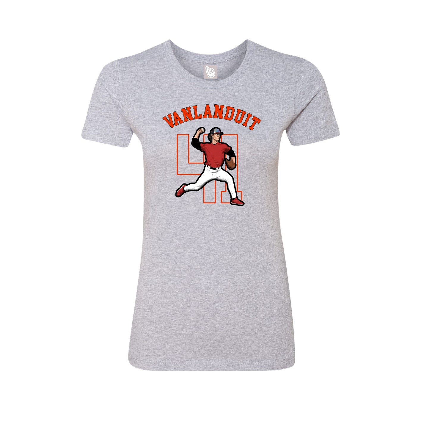 Fitted Women's Tee — Shirsey Arch in Grey