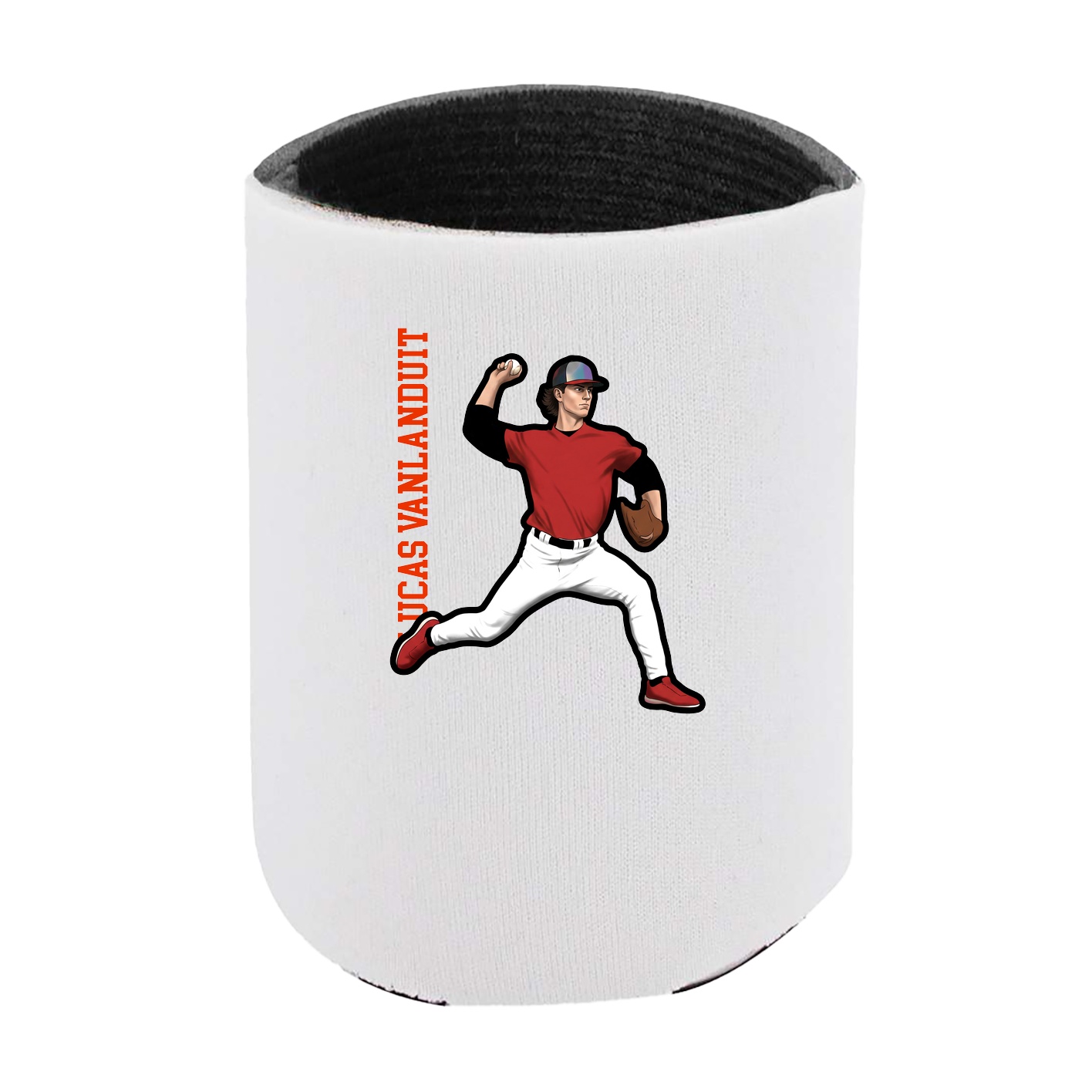 Can Holder — Name Vertical in White