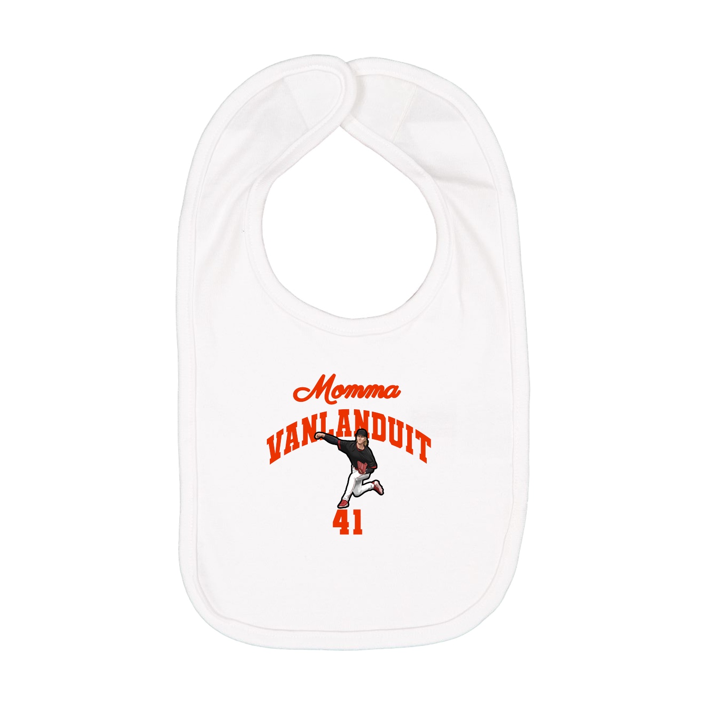 Infant Bib — Mothers Day Arch in White