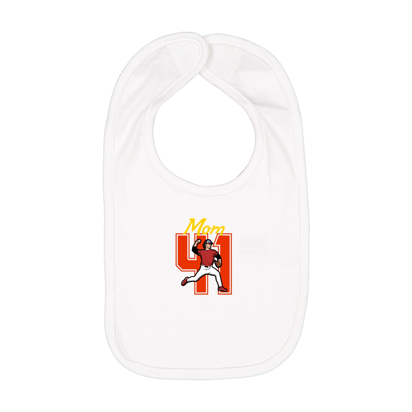 Infant Bib — Mothers Day Shirsey in White