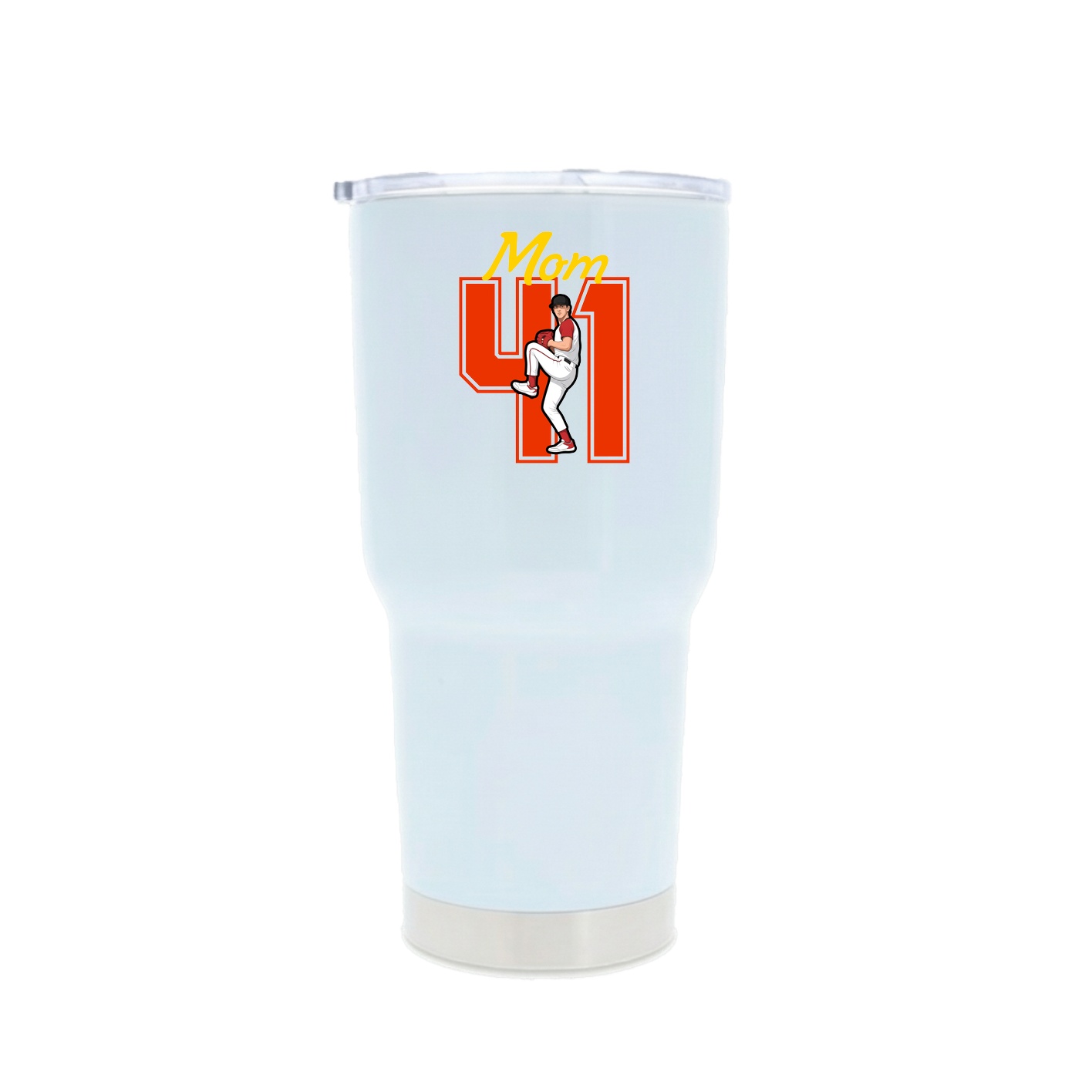 30oz Stainless Steel Tumbler — Mothers Day Shirsey in White