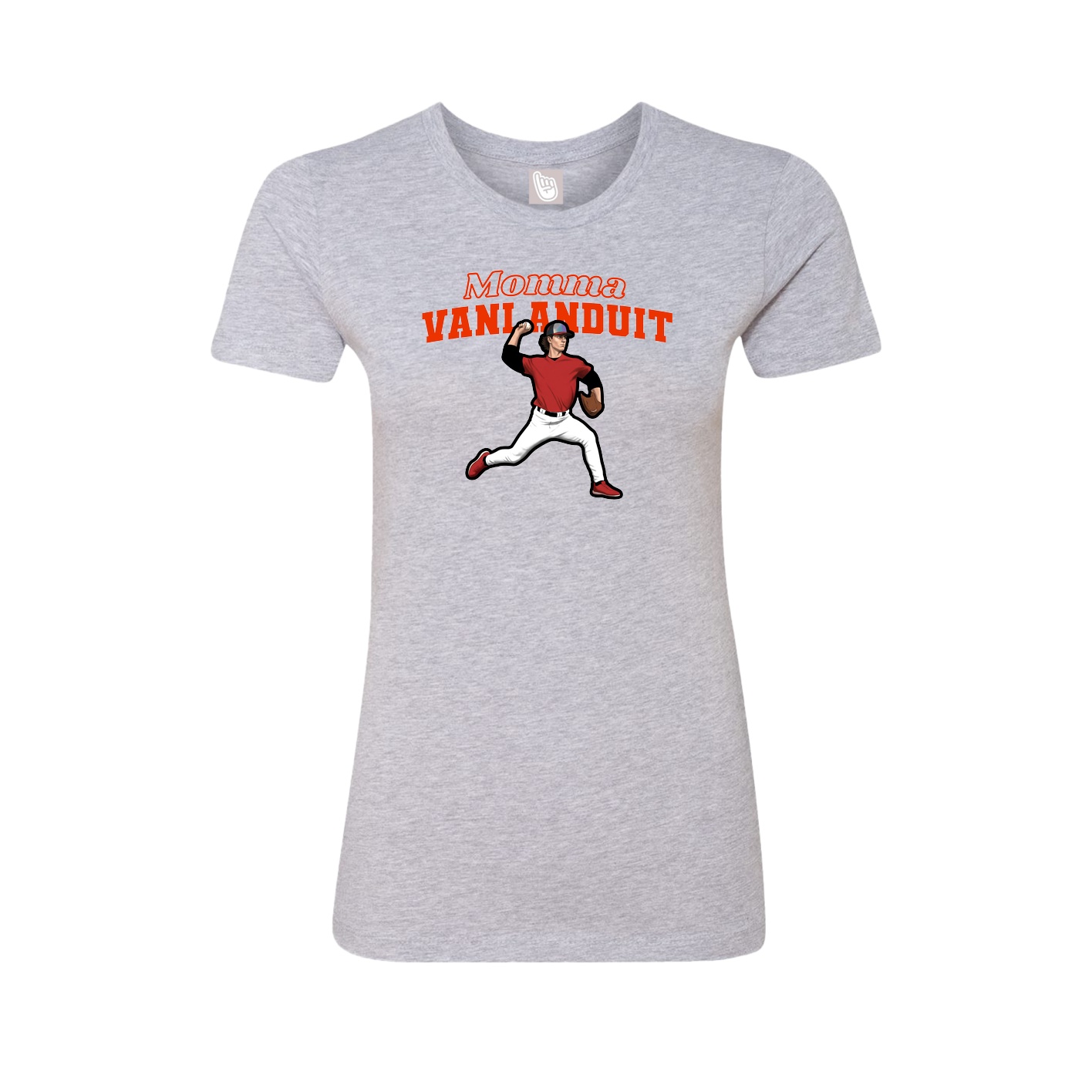 Womens Tee — Mothers Day Block in Grey