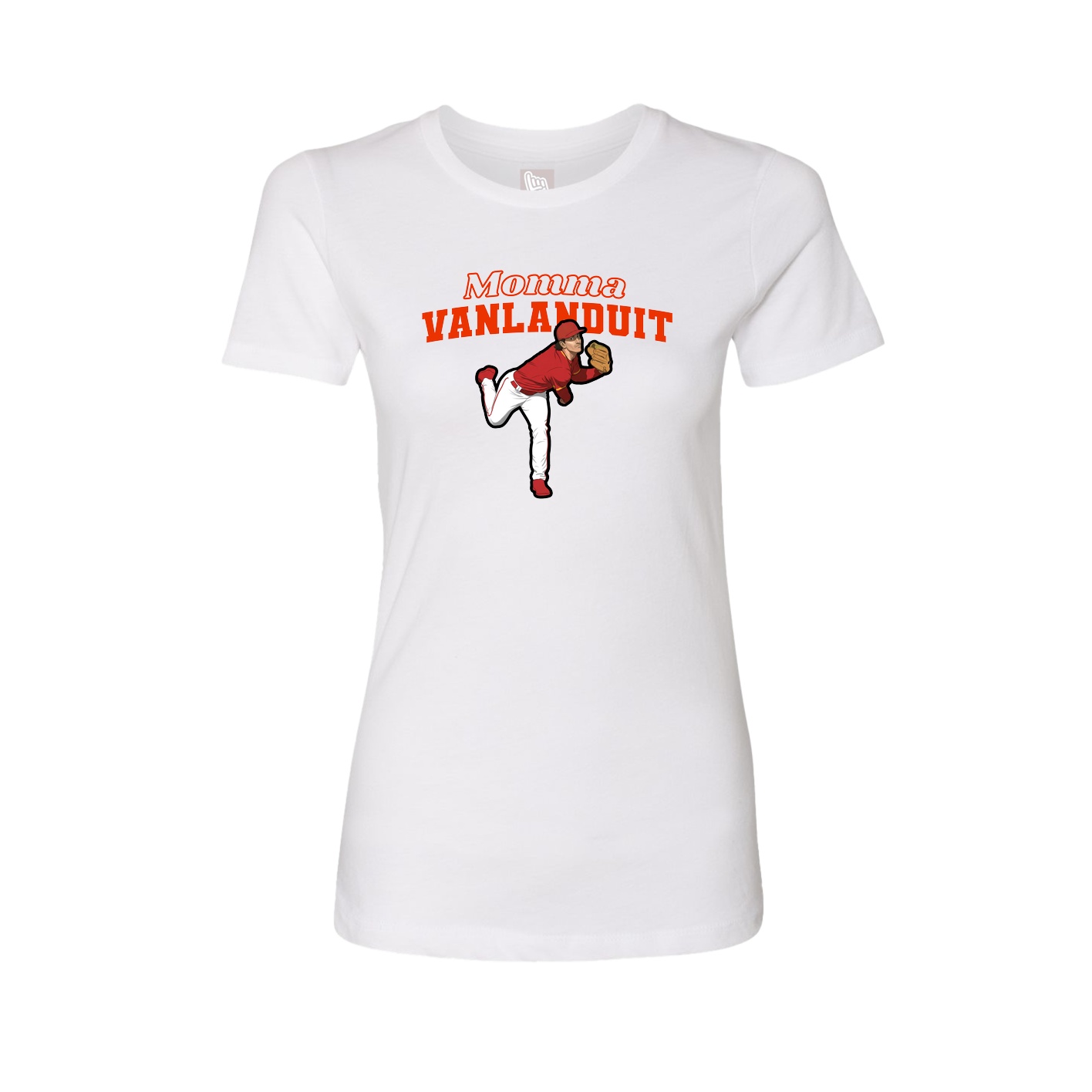 Womens Tee — Mothers Day Block in White