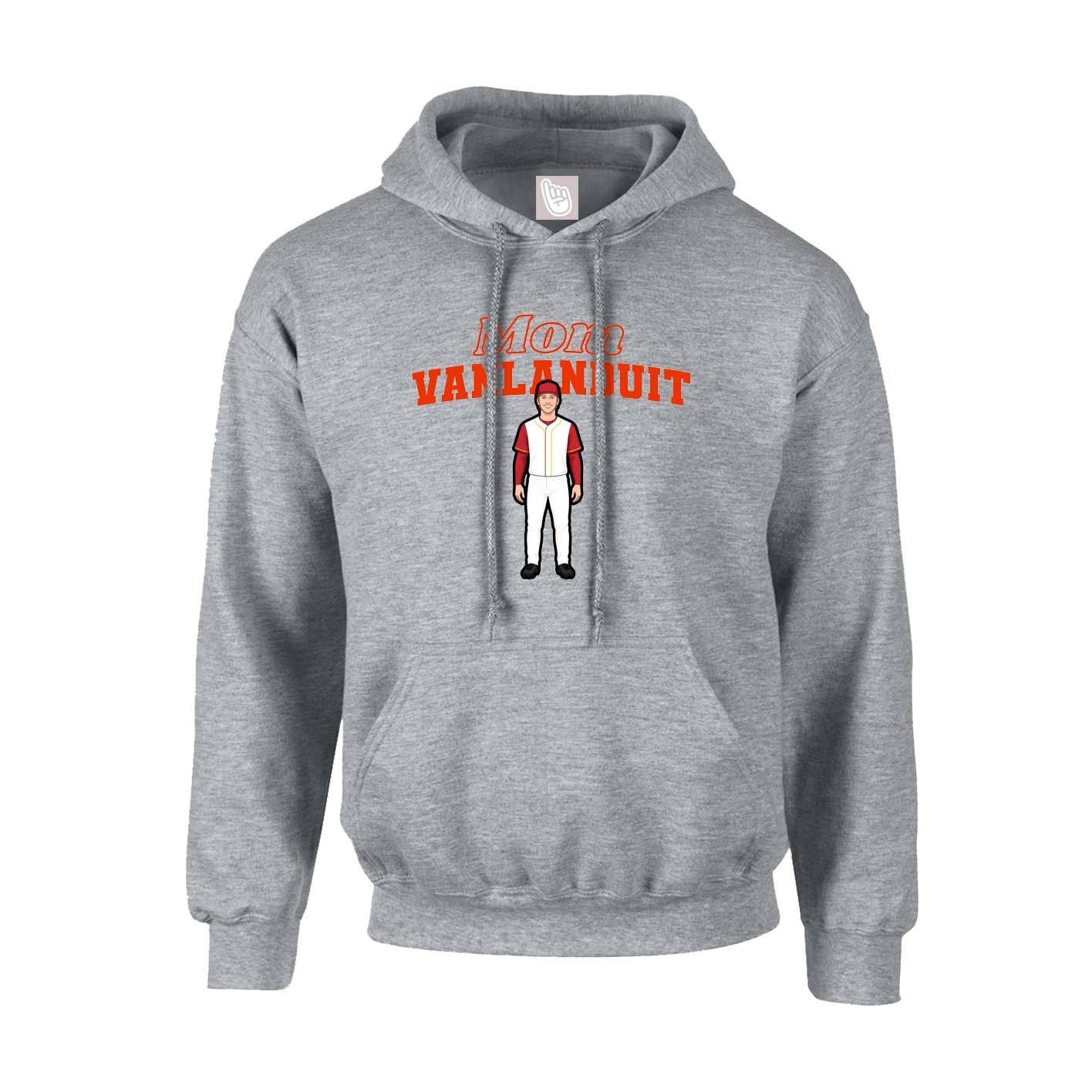 Youth Hoodie — Mothers Day Block in Grey