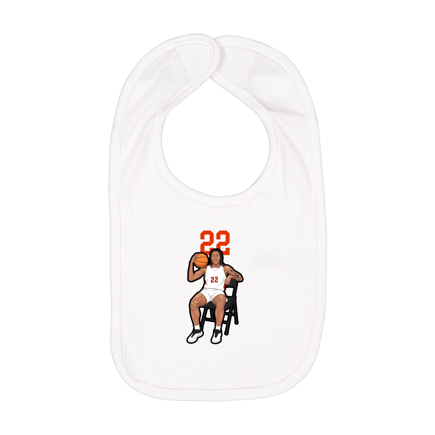 Infant Bib — Number Top in White