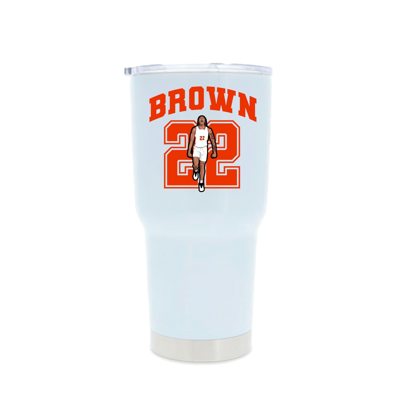 30oz Stainless Steel Tumbler — Number in White