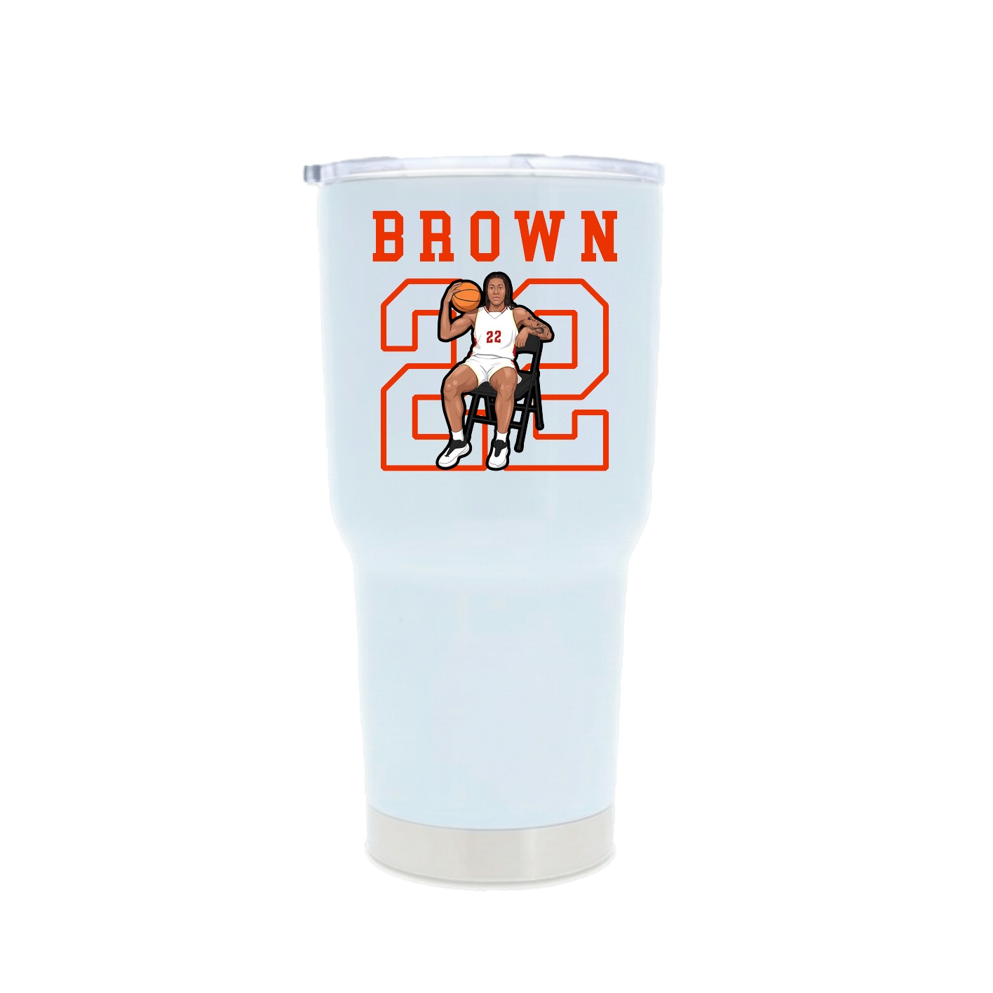 30oz Stainless Steel Tumbler — Shirsey in White