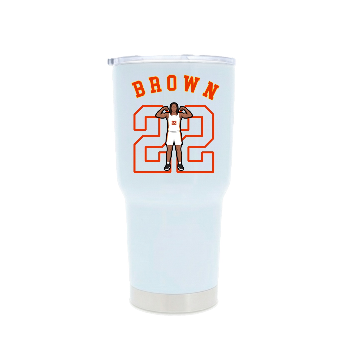 30oz Stainless Steel Tumbler — Shirsey Arch in White