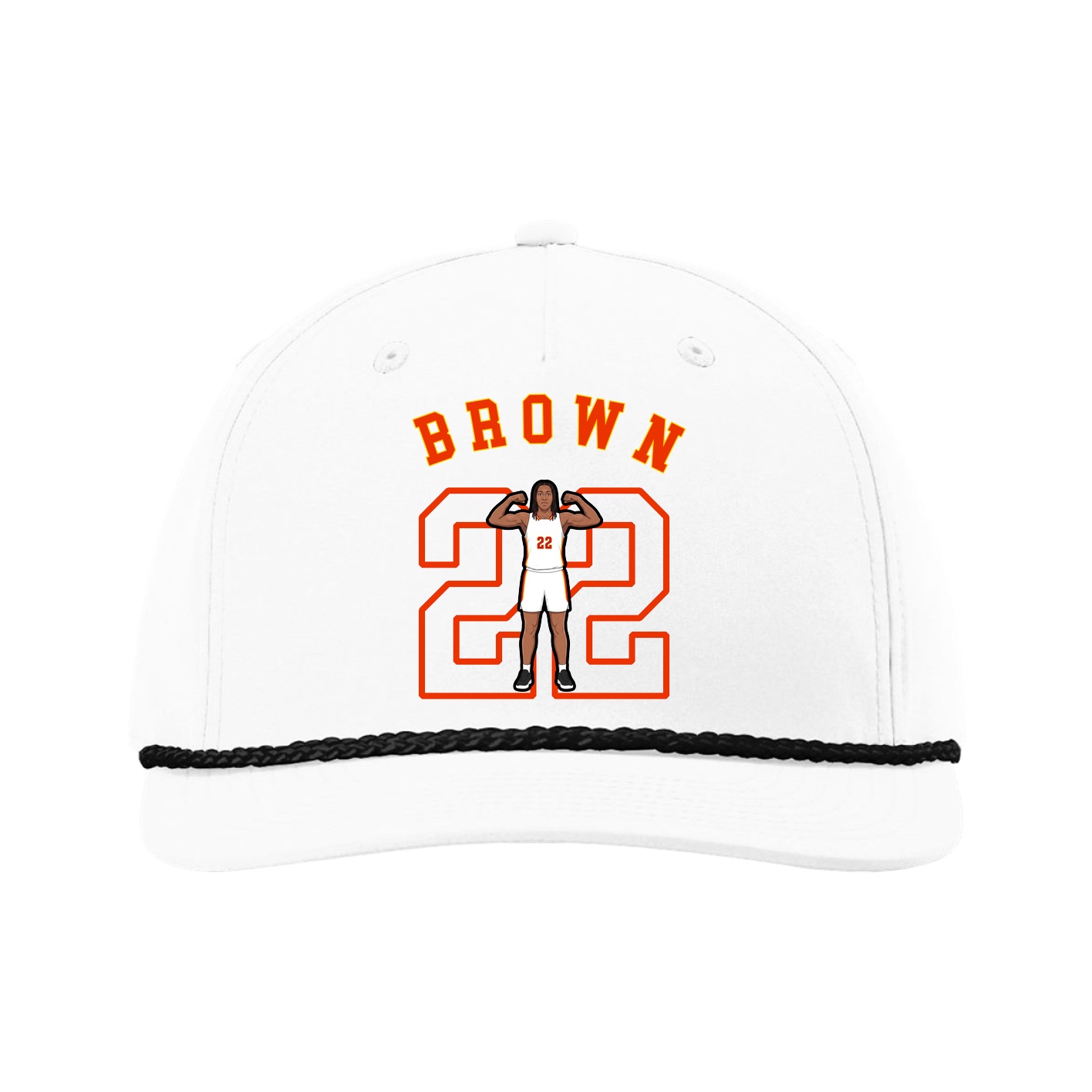 Five-Panel Classic Rope Cap — Shirsey Arch in White