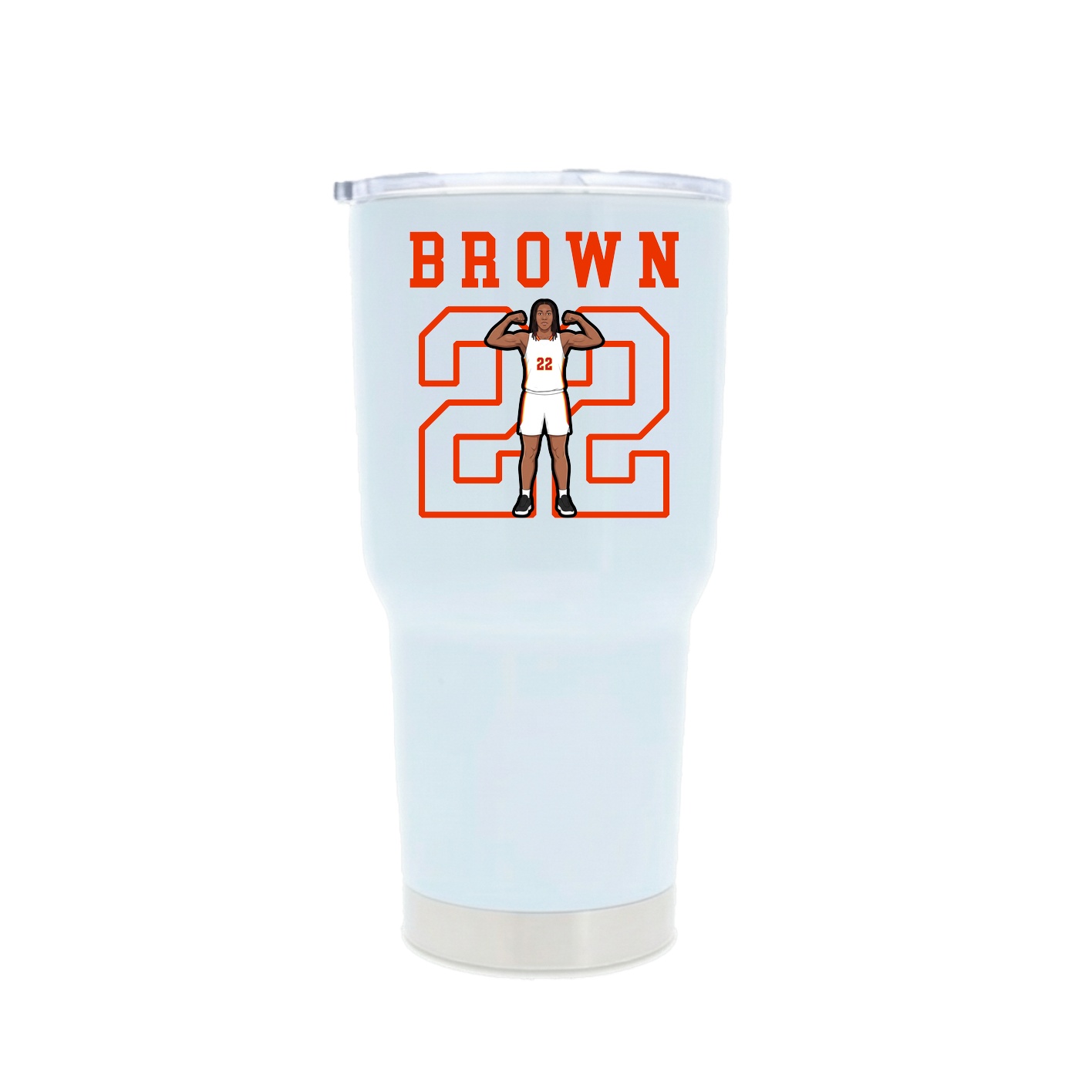 30oz Stainless Steel Tumbler — Shirsey in White