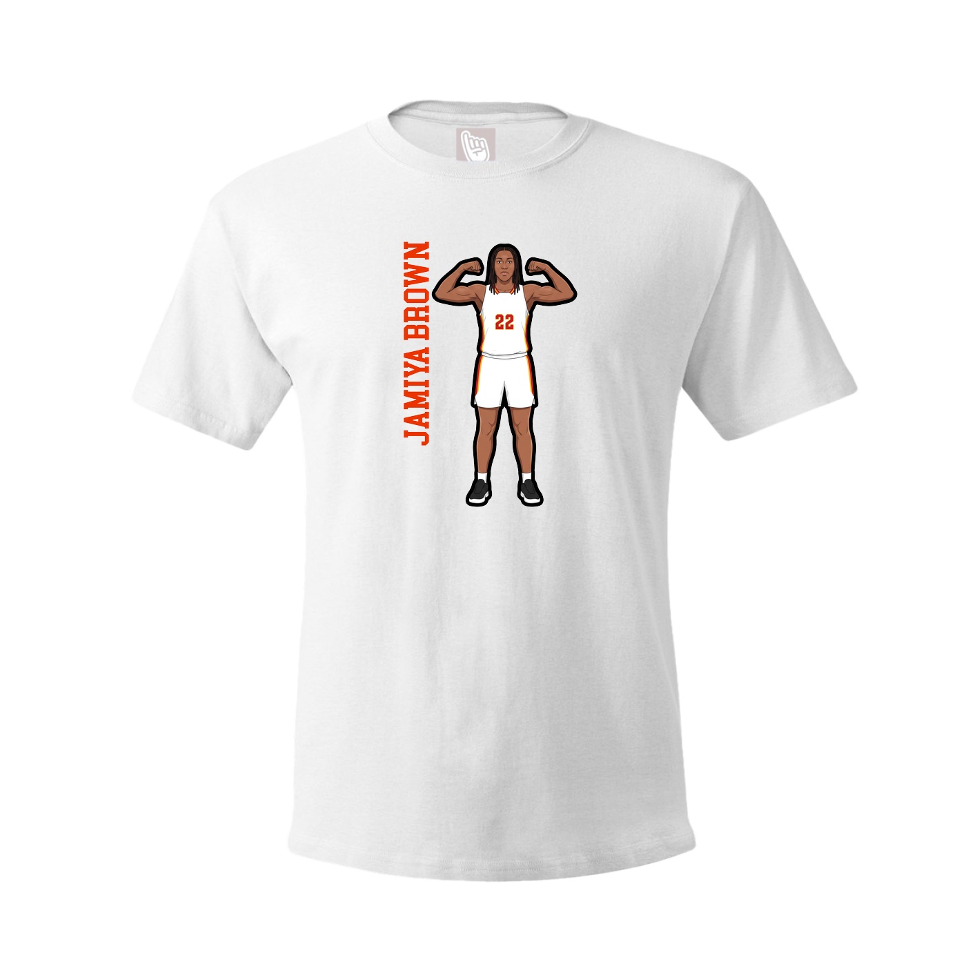 Tee — Name Vertical in White