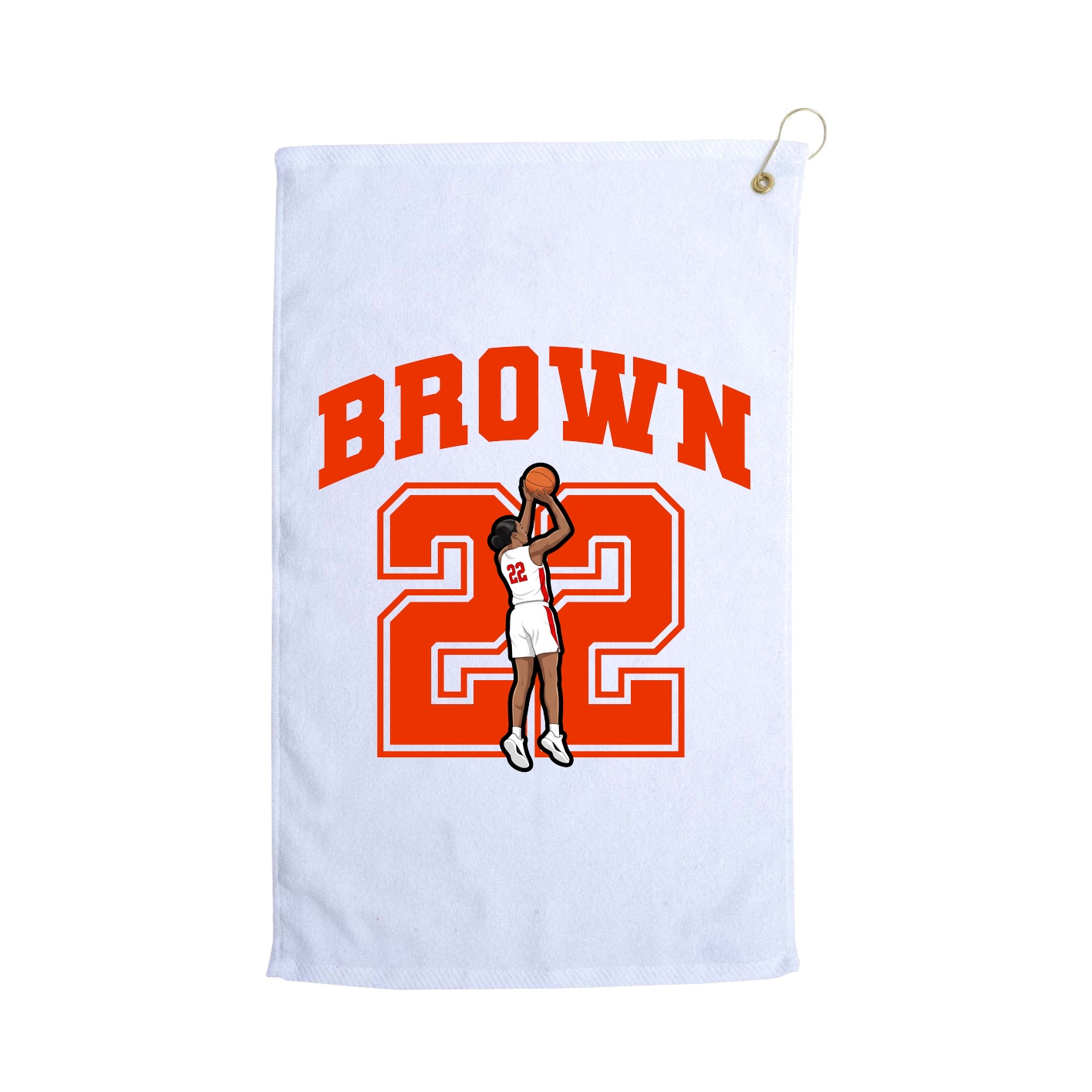 Golf Towel — Number in White
