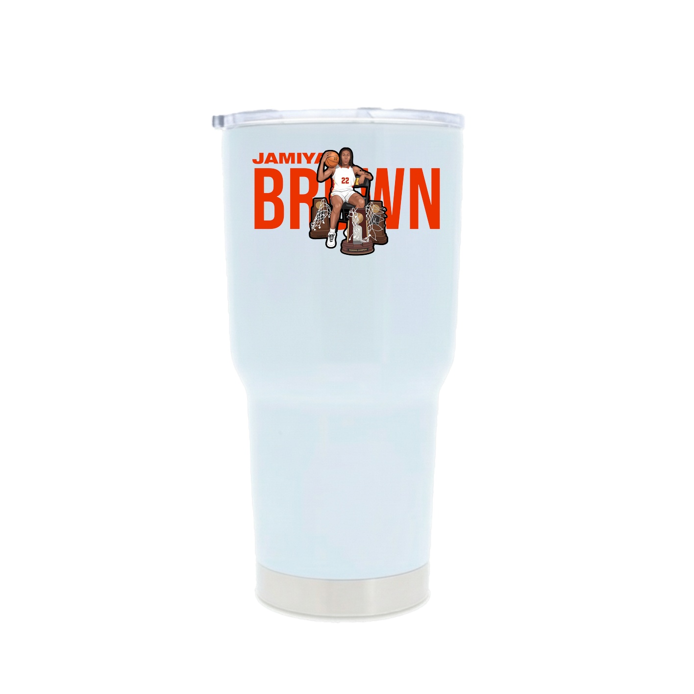 30oz Stainless Steel Tumbler — Player Name in White