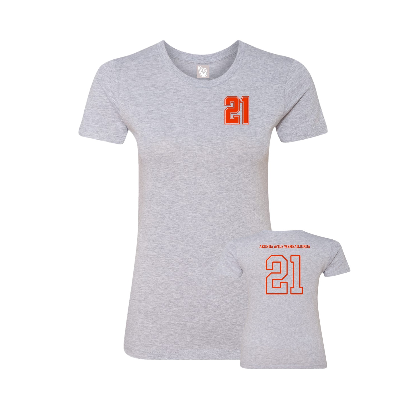 Womens Tee — Chest Back in Grey