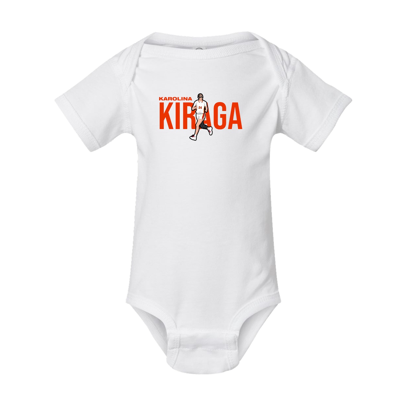 Baby Onesie — Player Name in White