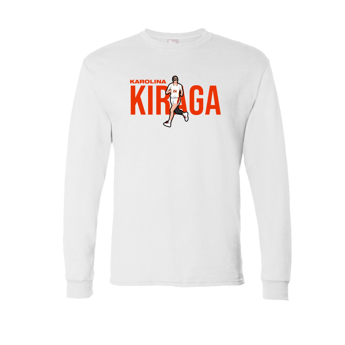 Long Sleeve Tee — Player Name in White