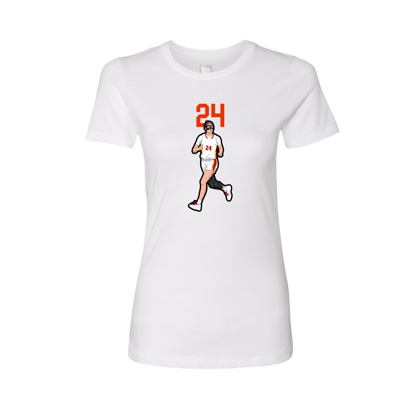 Fitted Women's Tee — Number Top in White