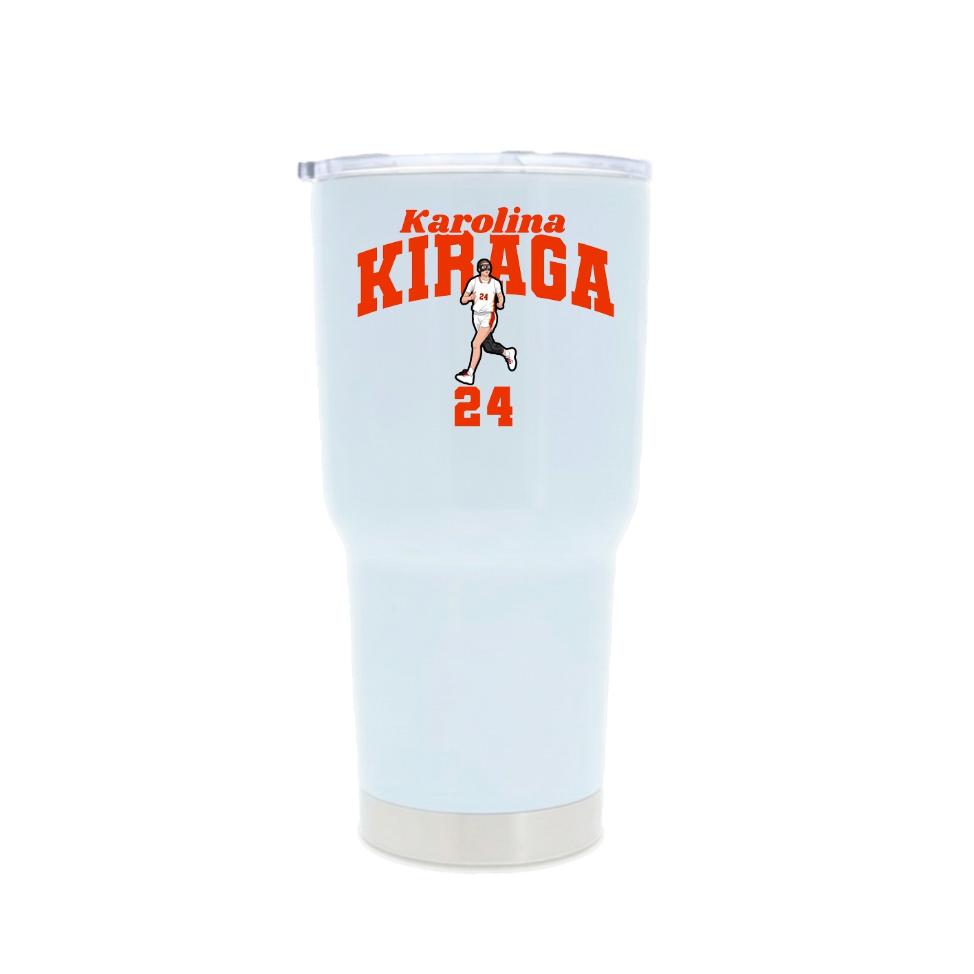 30oz Stainless Steel Tumbler — Signature Arch in White