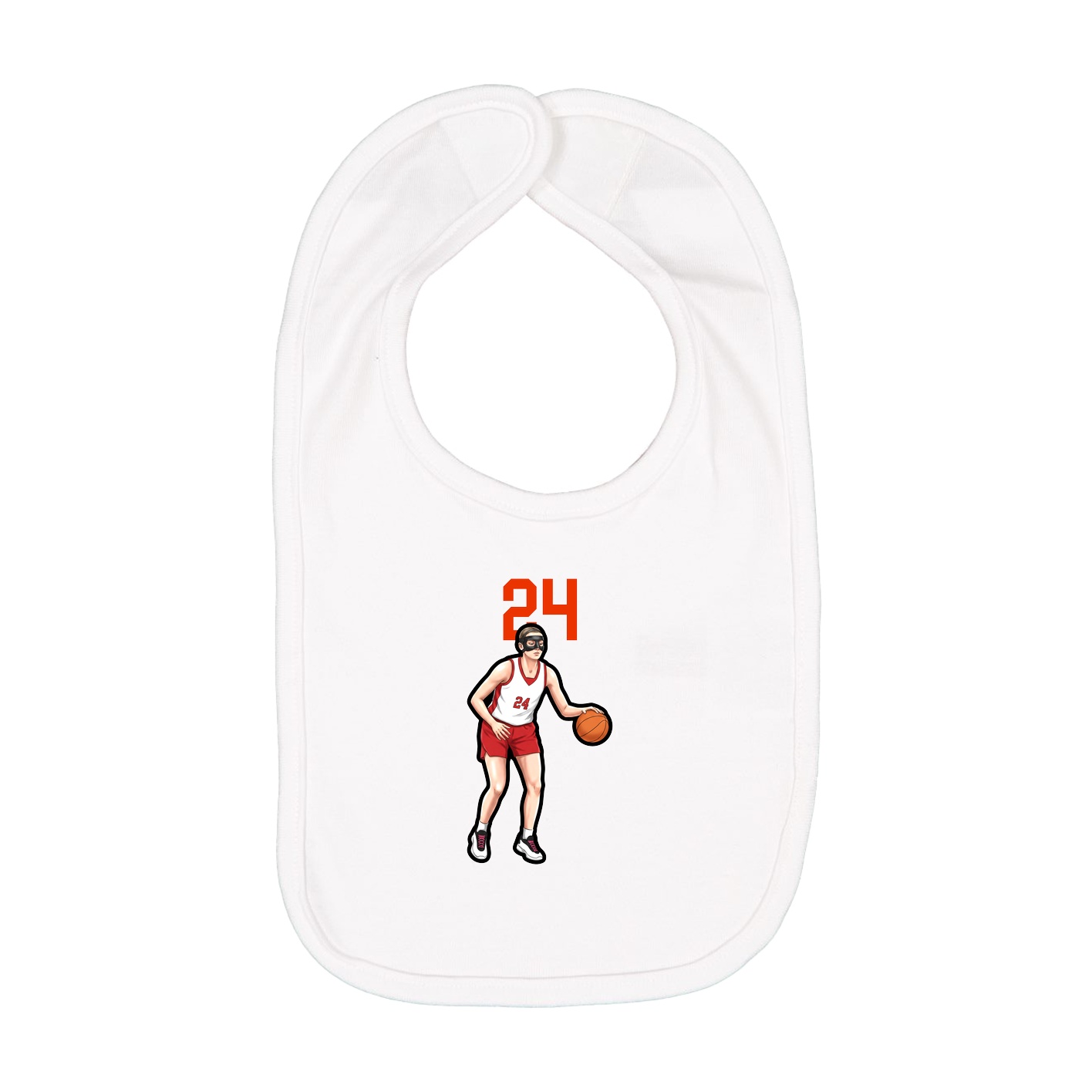 Infant Bib — Number Top in White