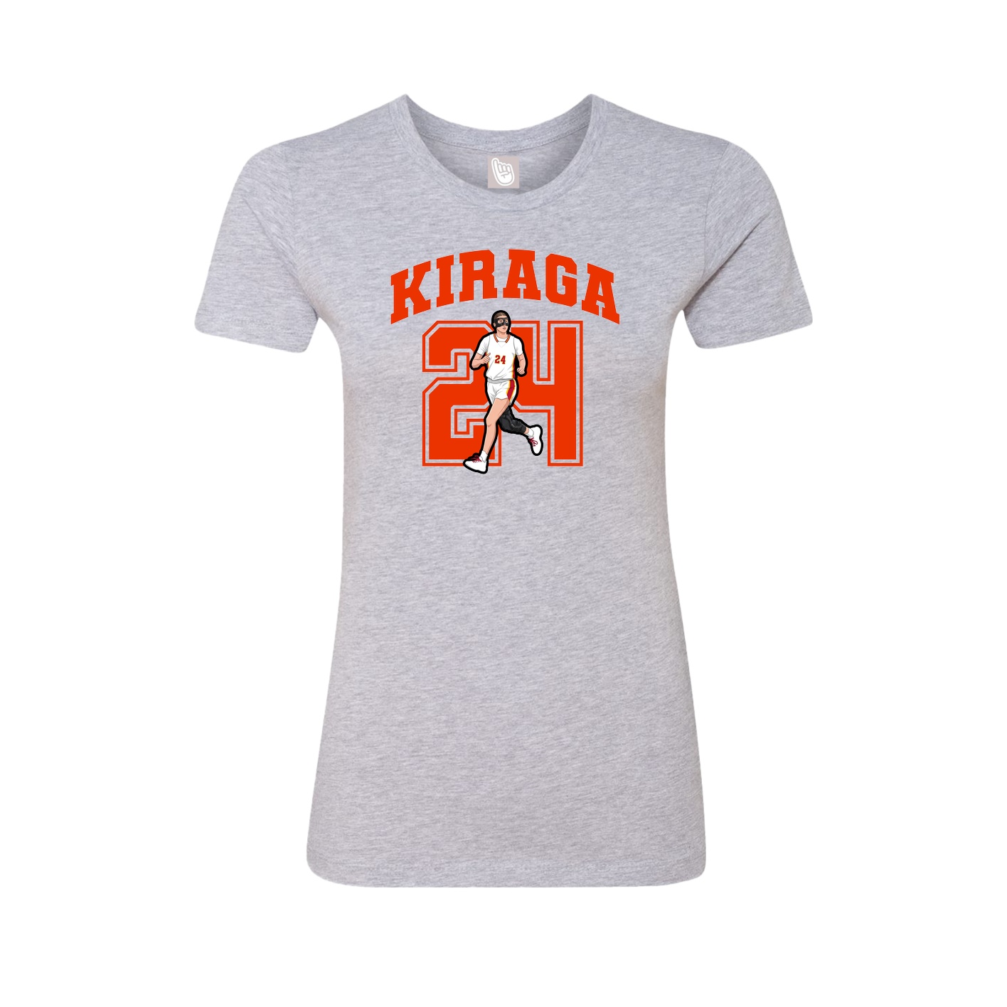 Fitted Women's Tee — Number in Grey