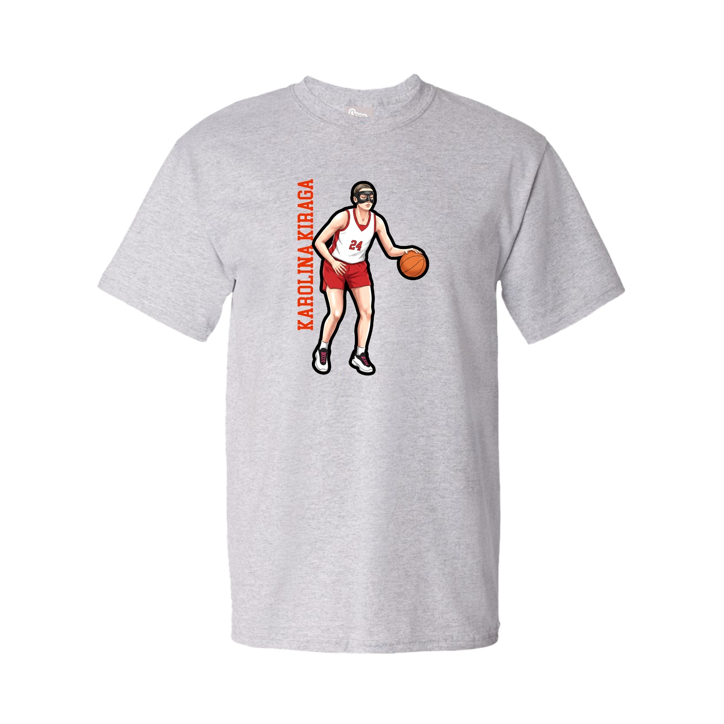 Youth Tee — Name Vertical in Grey