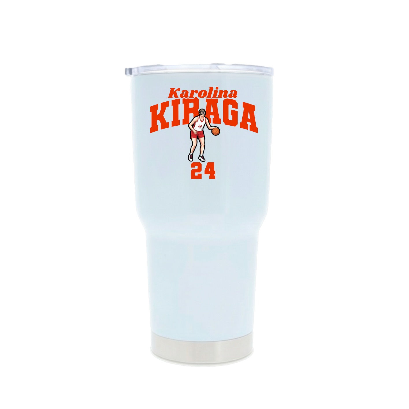 30oz Stainless Steel Tumbler — Signature Arch in White