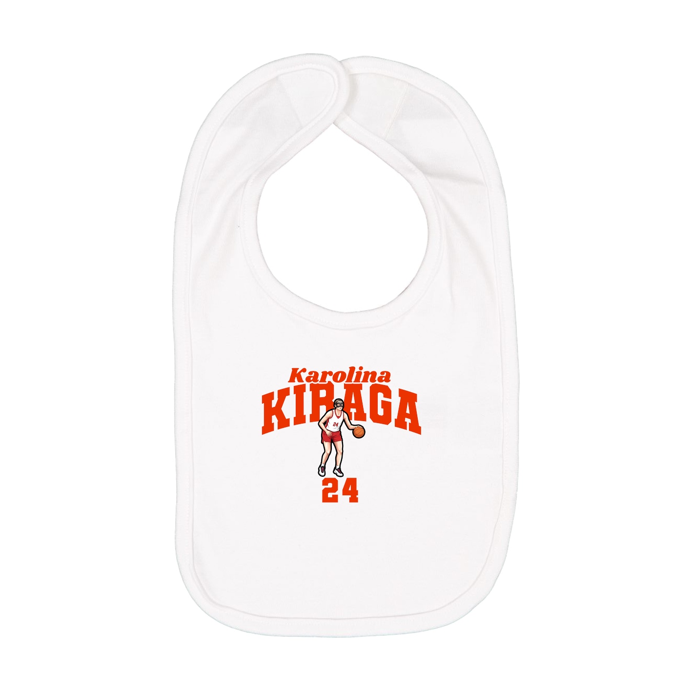 Infant Bib — Signature Arch in White