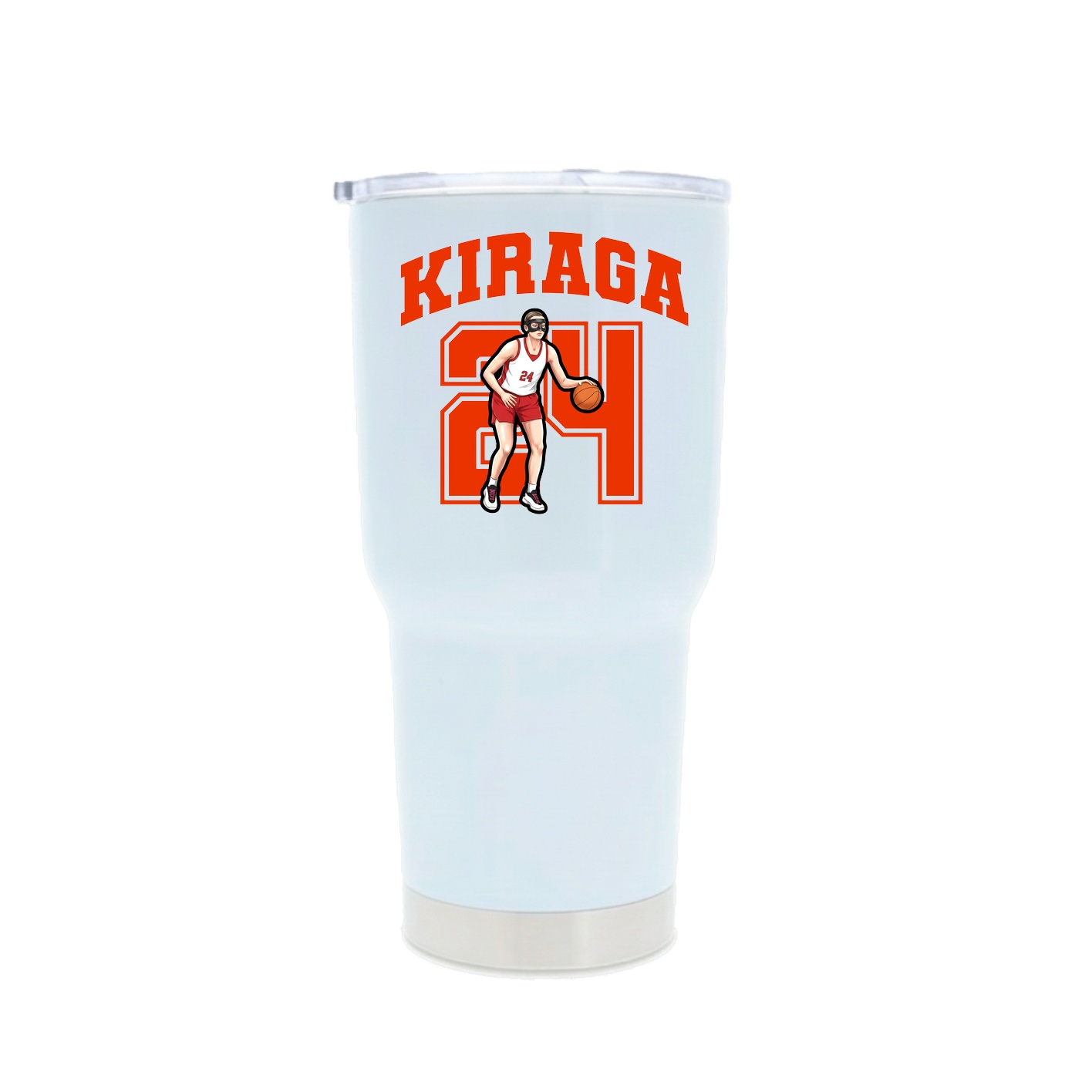 30oz Stainless Steel Tumbler — Number in White